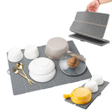 Maxbell Dish Drain Mat Foldable Pot Holder Sink Drying Mat Heat Insulation