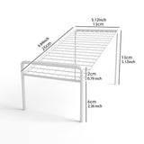 Maxbell Shoe Slots Organizer Versatile Portable Holder Shelf for Dorm Apartment Hall White and Short