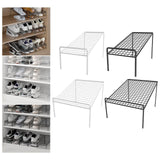 Maxbell Shoe Slots Organizer Versatile Portable Holder Shelf for Dorm Apartment Hall White and Short