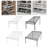 Maxbell Shoe Slots Organizer Versatile Portable Holder Shelf for Dorm Apartment Hall White and Short
