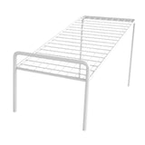 Maxbell Shoe Slots Organizer Versatile Portable Holder Shelf for Dorm Apartment Hall White and Short