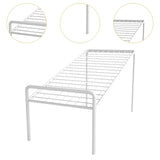 Maxbell Shoe Slots Organizer Versatile Portable Holder Shelf for Dorm Apartment Hall White and Short
