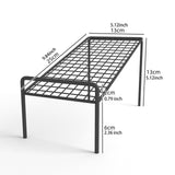 Maxbell Shoe Slots Organizer Versatile Portable Holder Shelf for Dorm Apartment Hall Black and Short