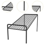 Maxbell Shoe Slots Organizer Versatile Portable Holder Shelf for Dorm Apartment Hall Black and Short