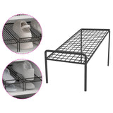 Maxbell Shoe Slots Organizer Versatile Portable Holder Shelf for Dorm Apartment Hall Black and Short