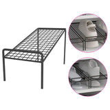 Maxbell Shoe Slots Organizer Versatile Portable Holder Shelf for Dorm Apartment Hall Black and Short