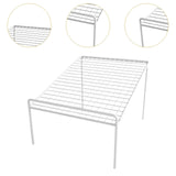 Maxbell Shoe Slots Organizer Versatile Portable Holder Shelf for Dorm Apartment Hall White and Long