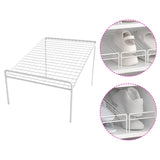 Maxbell Shoe Slots Organizer Versatile Portable Holder Shelf for Dorm Apartment Hall White and Long