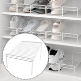Maxbell Shoe Slots Organizer Versatile Portable Holder Shelf for Dorm Apartment Hall White and Long