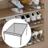 Maxbell Shoe Slots Organizer Versatile Portable Holder Shelf for Dorm Apartment Hall Black and Long