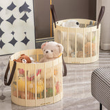 Maxbell Foldable Laundry Hamper PP Material for Bathroom with Handles Home Organizer Beige