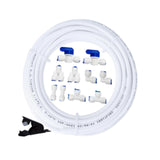 Maxbell Refrigerator Water Line Kit Ice Machine PE Portable Water Tube Connector Kit