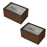 Maxbell Wood Tissue Box Convenient Stylish Napkin Dispenser for Home Tabletop Office with Grid