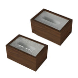 Maxbell Wood Tissue Box Convenient Stylish Napkin Dispenser for Home Tabletop Office with Grid