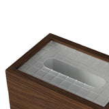 Maxbell Wood Tissue Box Convenient Stylish Napkin Dispenser for Home Tabletop Office with Grid