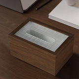Maxbell Wood Tissue Box Convenient Stylish Napkin Dispenser for Home Tabletop Office with Grid