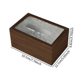 Maxbell Wood Tissue Box Convenient Stylish Napkin Dispenser for Home Tabletop Office with Ripple