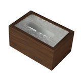 Maxbell Wood Tissue Box Convenient Stylish Napkin Dispenser for Home Tabletop Office with Ripple