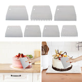 Maxbell Cake Scraper and Smoother Compact for Baking Supplies Cake Decorating Pastry No Teeth