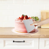 Maxbell Cake Scraper and Smoother Compact for Baking Supplies Cake Decorating Pastry Large Teeth