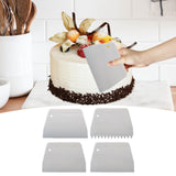 Maxbell Cake Scraper and Smoother Compact for Baking Supplies Cake Decorating Pastry 4 Piece Set