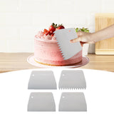 Maxbell Cake Scraper and Smoother Compact for Baking Supplies Cake Decorating Pastry 4 Piece Set