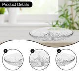 Maxbell Divided Serving Tray Reusable Practical 2 Section for Candies Fruits Dessert