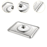 Maxbell Rectangle Stainless Steel Pot Cover Kitchen Tool Anti Scald Frying Pan Cover 36cmx27cm