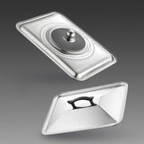Maxbell Rectangle Stainless Steel Pot Cover Kitchen Tool Anti Scald Frying Pan Cover 40cmx30cm