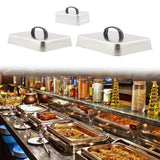 Maxbell Grill Lid Rectangular Steaming Cover Lid for Flat Top Griddle Teppanyaki BBQ 23x17x5cm