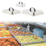Maxbell Grill Lid Rectangular Steaming Cover Lid for Flat Top Griddle Teppanyaki BBQ 23x17x5cm