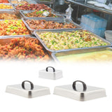 Maxbell Grill Lid Rectangular Steaming Cover Lid for Flat Top Griddle Teppanyaki BBQ 23x17x5cm