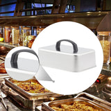 Maxbell Grill Lid Rectangular Steaming Cover Lid for Flat Top Griddle Teppanyaki BBQ 23x17x5cm