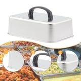 Maxbell Grill Lid Rectangular Steaming Cover Lid for Flat Top Griddle Teppanyaki BBQ 23x17x5cm