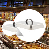 Maxbell Grill Lid Rectangular Steaming Cover Lid for Flat Top Griddle Teppanyaki BBQ 31x24x5cm