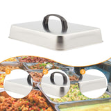 Maxbell Grill Lid Rectangular Steaming Cover Lid for Flat Top Griddle Teppanyaki BBQ 31x24x5cm