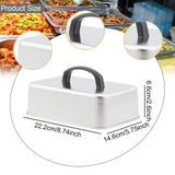 Maxbell Grill Lid Melting Dome Rectangular for Teppanyaki Hamburger Flat Top Griddle 22.2x14.6x6.6cm