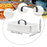 Maxbell Grill Lid Melting Dome Rectangular for Teppanyaki Hamburger Flat Top Griddle 33x14.5x6.8cm