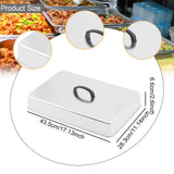 Maxbell Grill Lid Melting Dome Rectangular for Teppanyaki Hamburger Flat Top Griddle 43.5x28.3x6.6cm