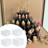 Maxbell 4 Acrylic Cake Stands DIY Decor Cupcake Racks for Countertop Party Tabletop