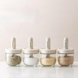 Maxbell Glass Spice Jar Leakproof Multifunctional Airtight Refillable Condiment Jar