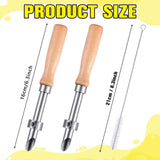 Maxbell 2Pcs Hole Cutter Professional Wood Handle Sculpting Tool Pumpkin Carving Kit