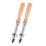 Maxbell 2Pcs Hole Cutter Professional Wood Handle Sculpting Tool Pumpkin Carving Kit