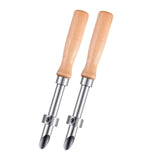 Maxbell 2Pcs Hole Cutter Professional Wood Handle Sculpting Tool Pumpkin Carving Kit