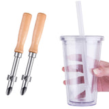 Maxbell 2Pcs Hole Cutter Professional Wood Handle Sculpting Tool Pumpkin Carving Kit