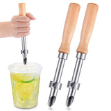 Maxbell 2Pcs Hole Cutter Professional Wood Handle Sculpting Tool Pumpkin Carving Kit