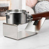 Maxbell Espresso Tamping Station Professional Iron Easy to Clean Tamper Holder Stand Silver