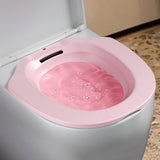 Maxbell Sitz Bath Basin for Toilet Toilet Tub Anti Overflow Wide Seat Reusable Bidet Pink