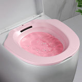 Maxbell Sitz Bath Basin for Toilet Toilet Tub Anti Overflow Wide Seat Reusable Bidet Pink