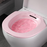 Maxbell Sitz Bath Basin for Toilet Toilet Tub Anti Overflow Wide Seat Reusable Bidet Pink